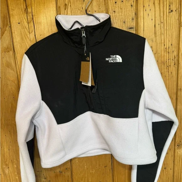 The North Face fleece Denali crop Polartec pull over half zip women’s L - Picture 7 of 12